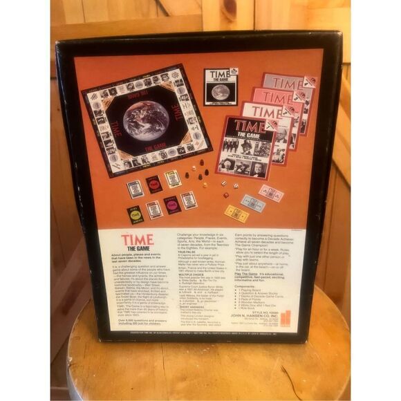 Time The Game Time Magazine Questions Board Game 1983 Rare Vintage Complete - Picture 2 of 4